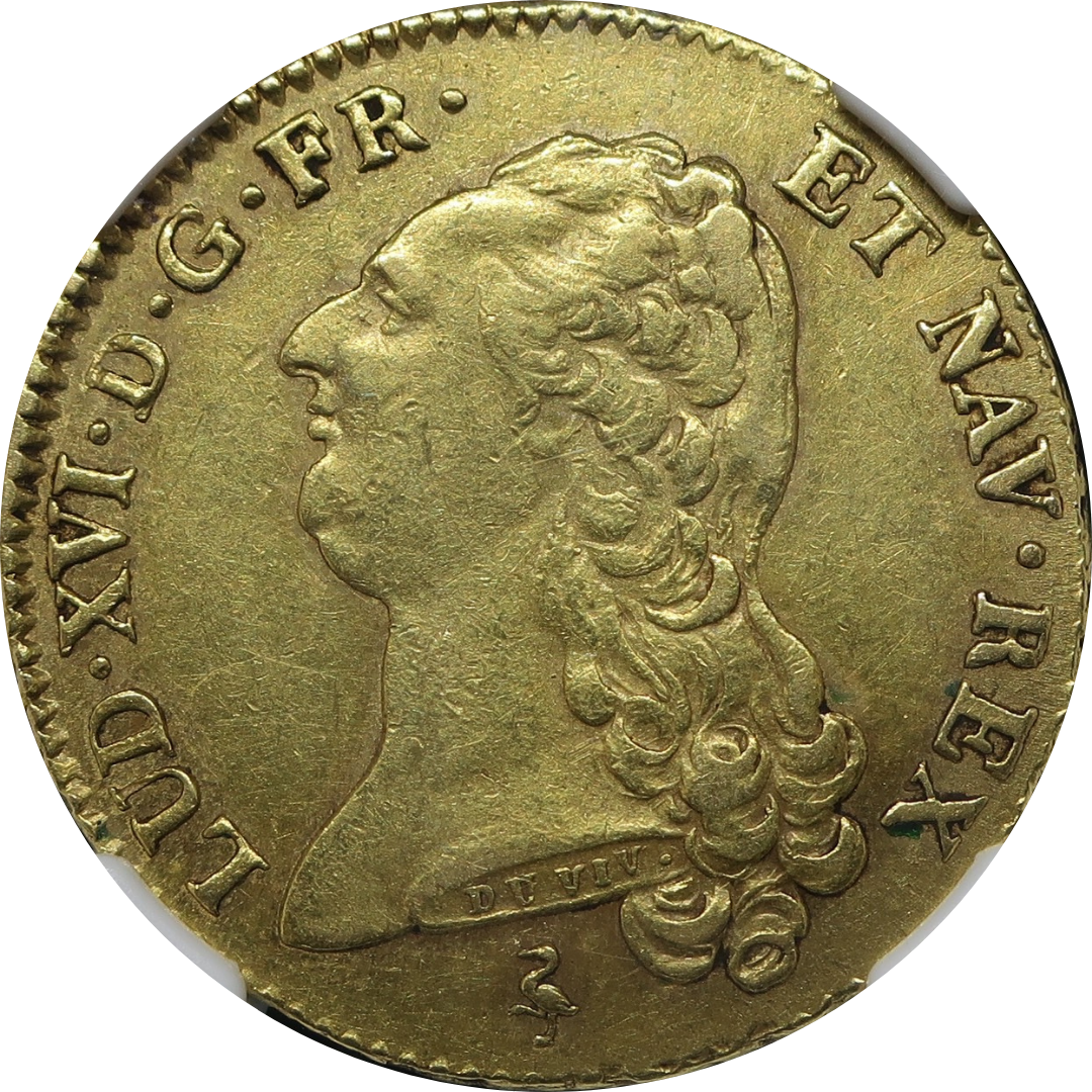1786A フランス 2ルイドール 金貨 AU Details NGC
