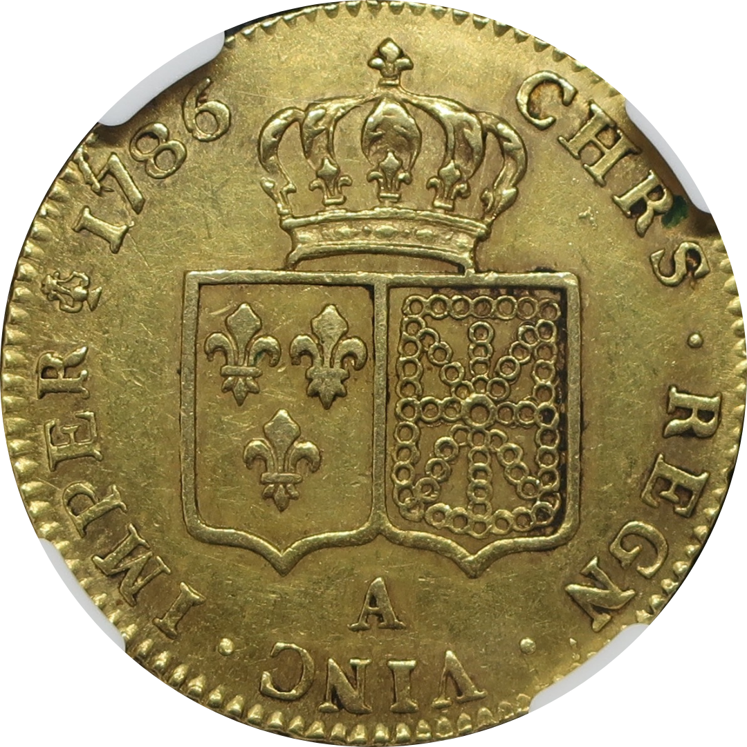 1786A フランス 2ルイドール 金貨 AU Details NGC