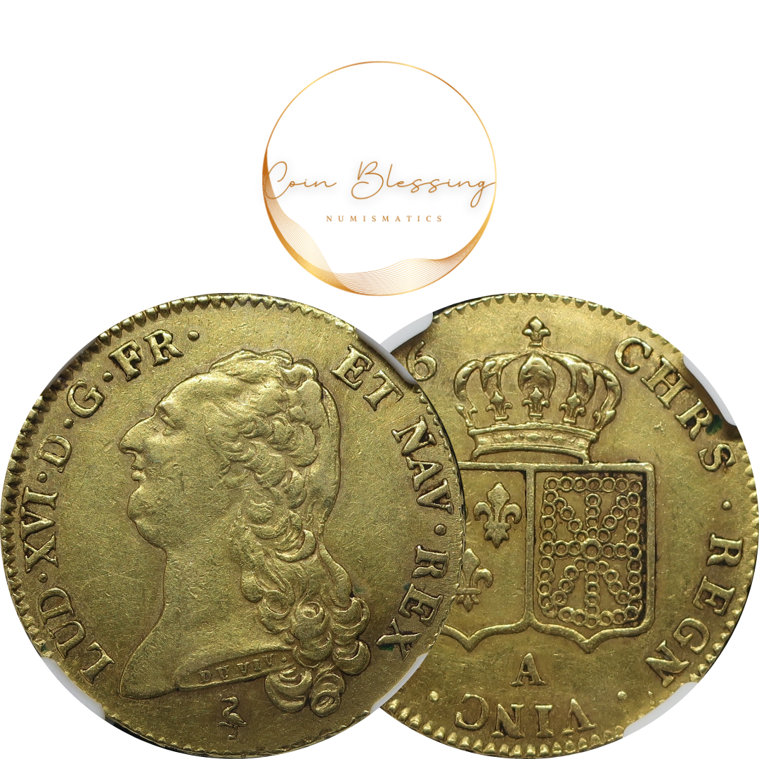 1786A フランス 2ルイドール 金貨 AU Details NGC