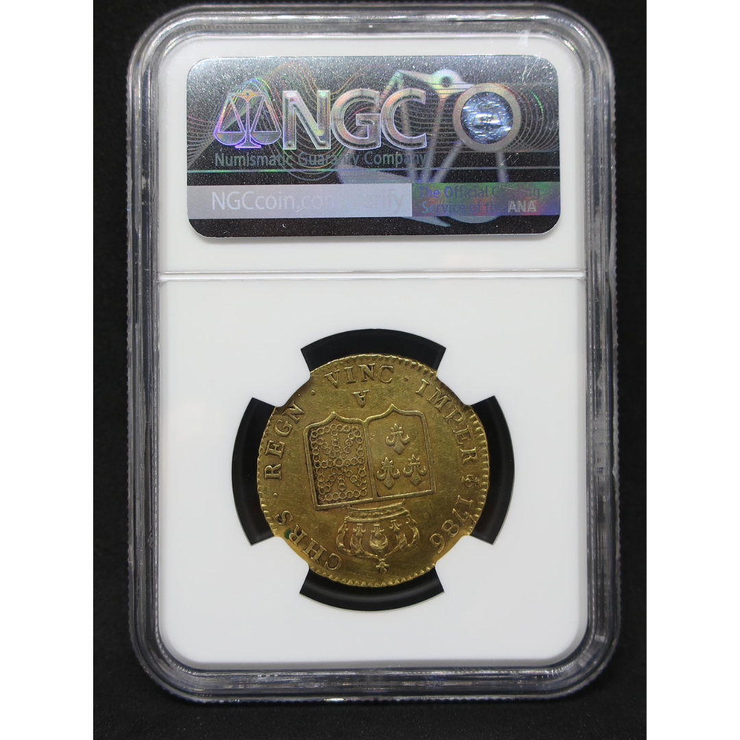 1786A フランス 2ルイドール 金貨 AU Details NGC