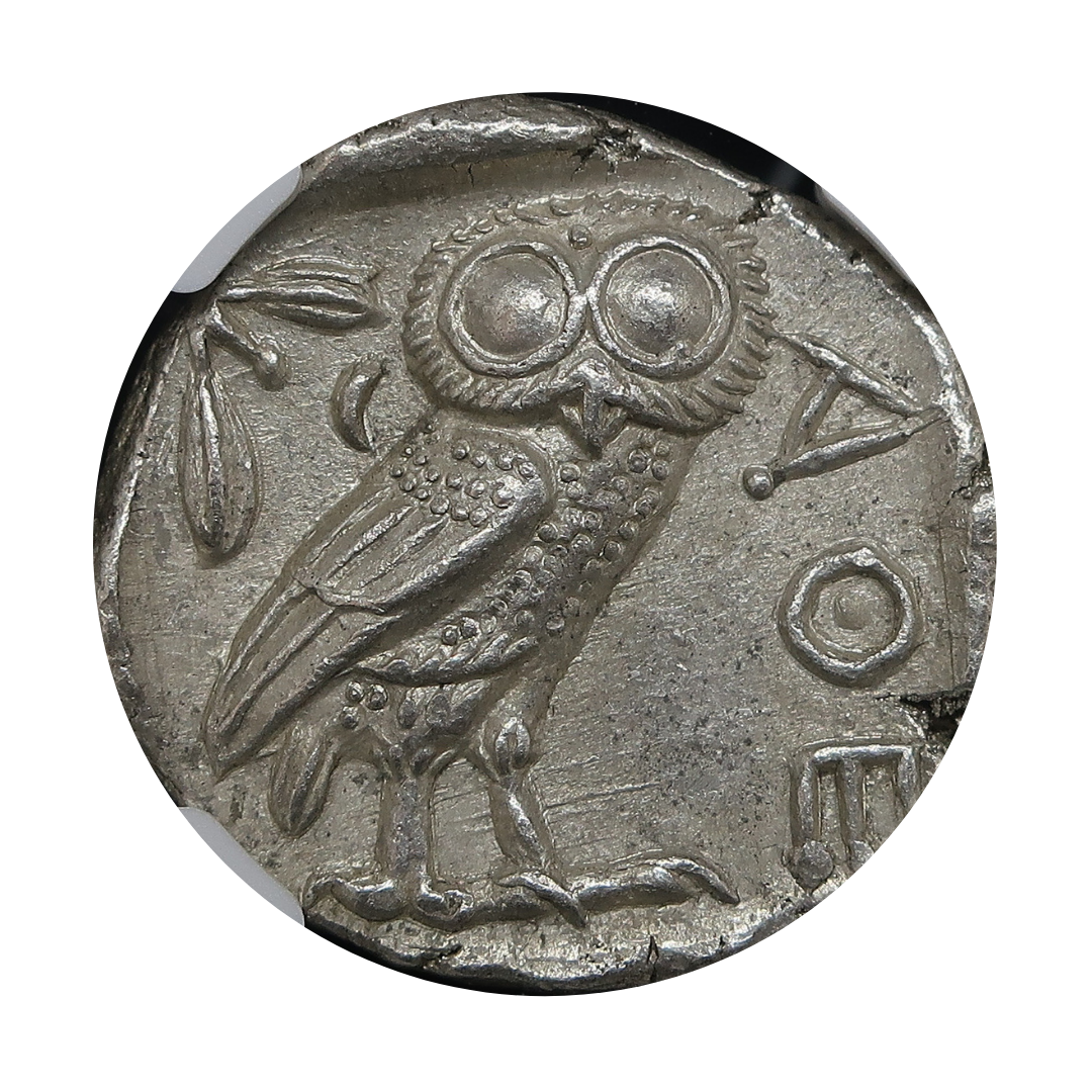 440-404 BC 古代ギリシャ アッティカ アテネ テトラドラクマ銀貨 NGC image2