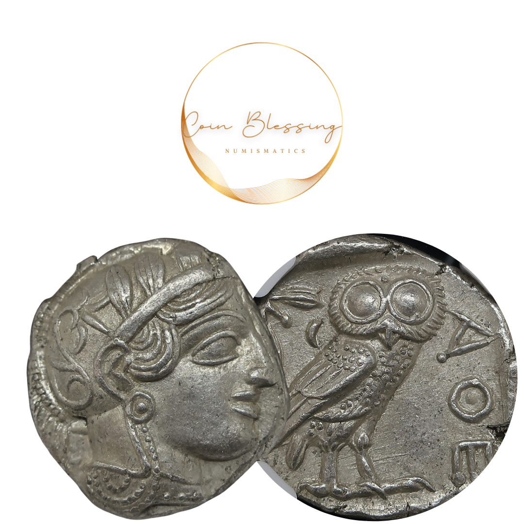 440-404 BC 古代ギリシャ アッティカ アテネ テトラドラクマ銀貨 NGC image3