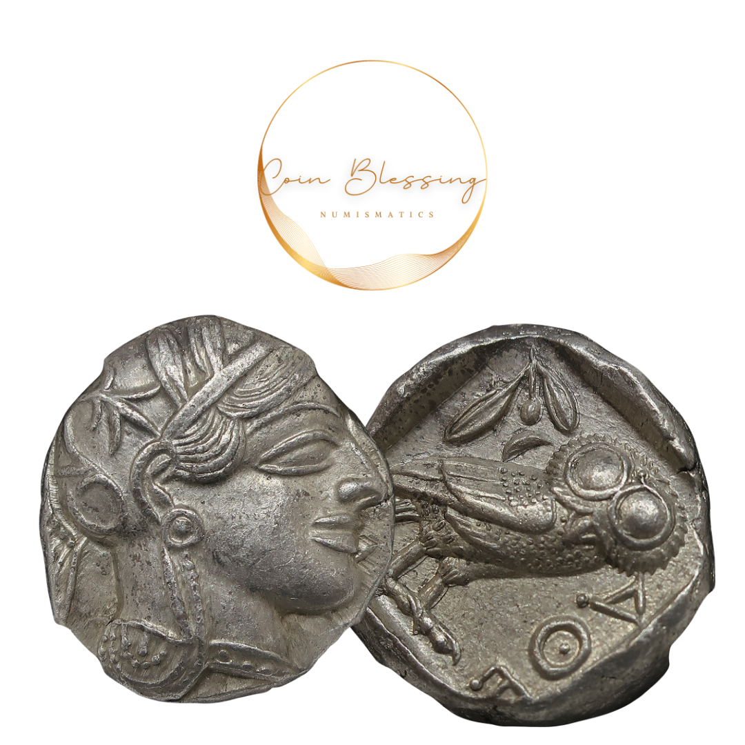 440-404 BC 古代ギリシャ アッティカ アテネ テトラドラクマ銀貨 image3