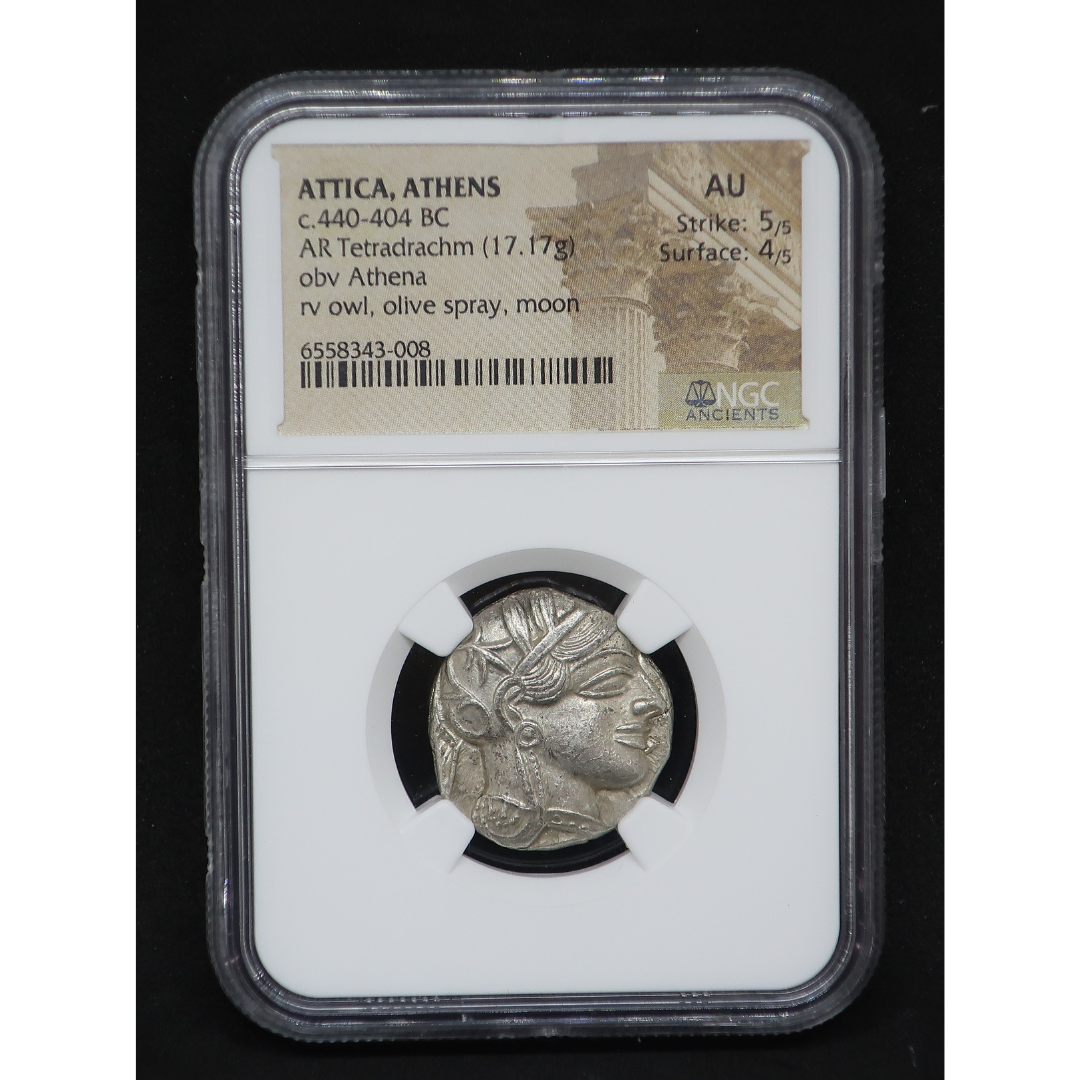 440-404 BC 古代ギリシャ アッティカ アテネ テトラドラクマ銀貨 image4