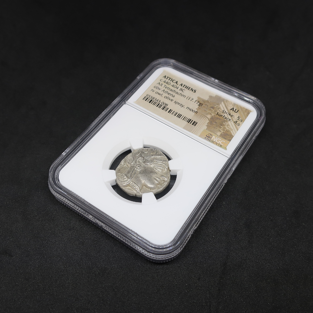 440-404 BC 古代ギリシャ アッティカ アテネ テトラドラクマ銀貨 image8