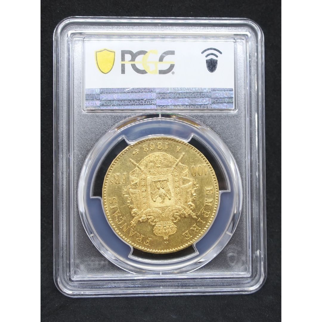 1868A フランス 100フラン金貨 ナポレオン3世 MS62 PCGS - CoinBlessing(コインブレッシング)
