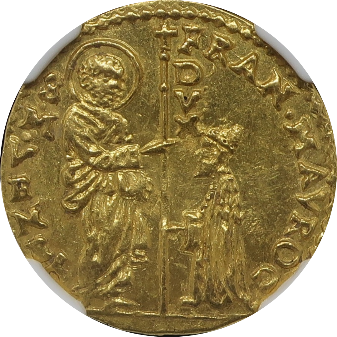 1688-94 イタリア ゼッキーノ金貨 ヴェニス フランチェスコ・モ 1688-94 イタリア ゼッキーノ金貨 ヴェニス フランチェスコ・モ