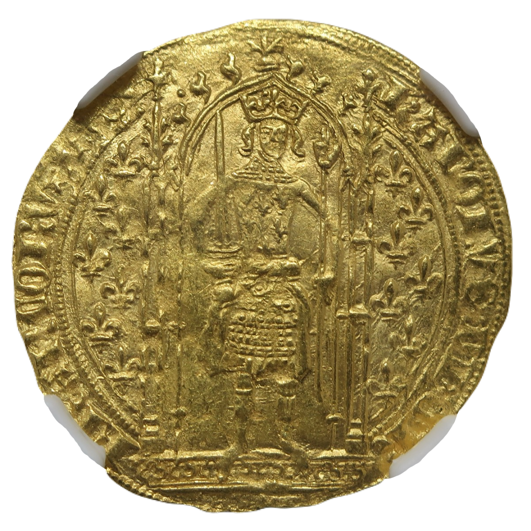 【賢明王】1364-1380 フランス フランカ・ピエ金貨 MS64 NGC シャルル5世 百年戦争 - CoinBlessing(コインブレッシング)