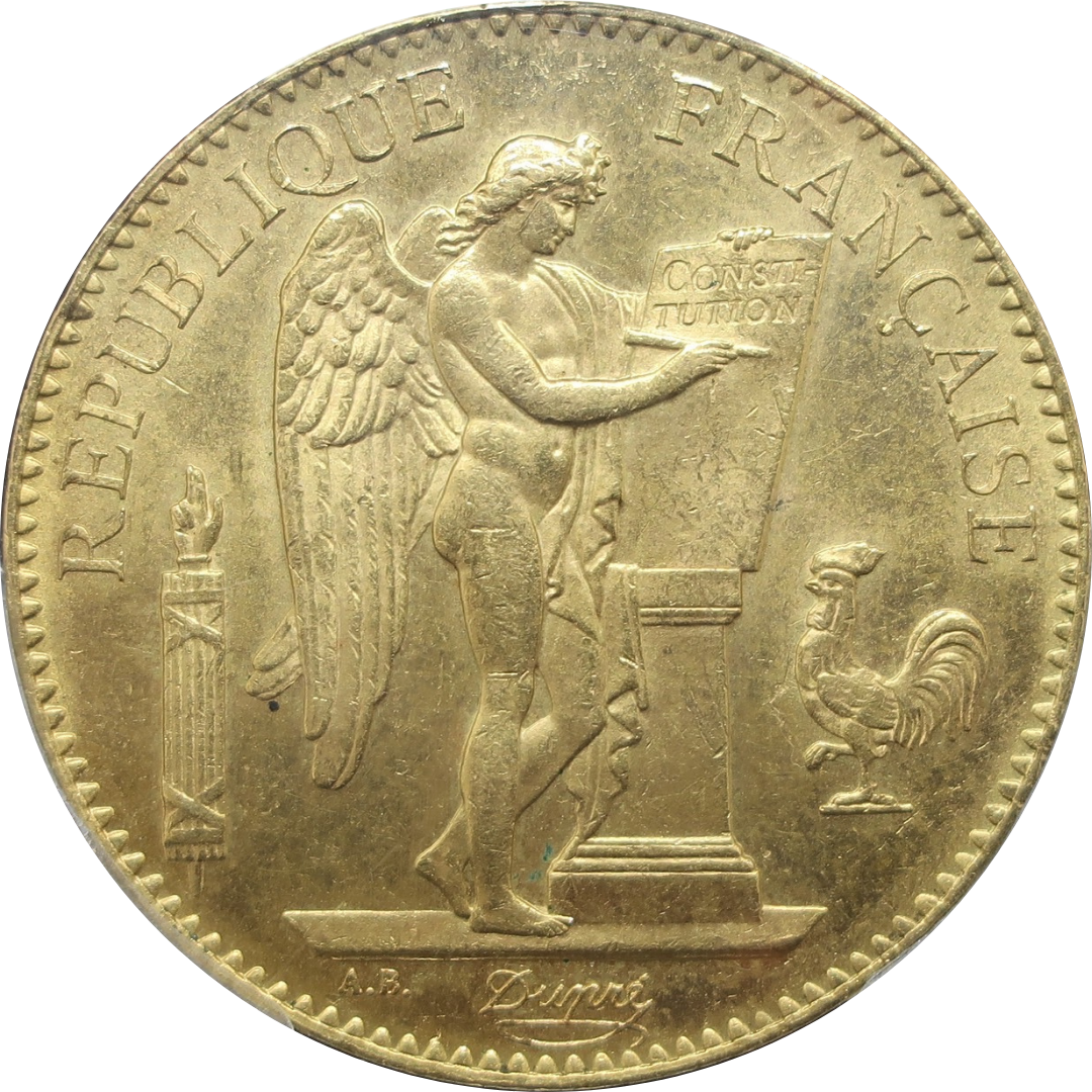 幸運を運ぶ守護天使】1886A フランス 100フラン金貨 エンジェル金貨 幸運を運ぶ守護天使】1886A フランス 100フラン金貨 エンジェル金貨