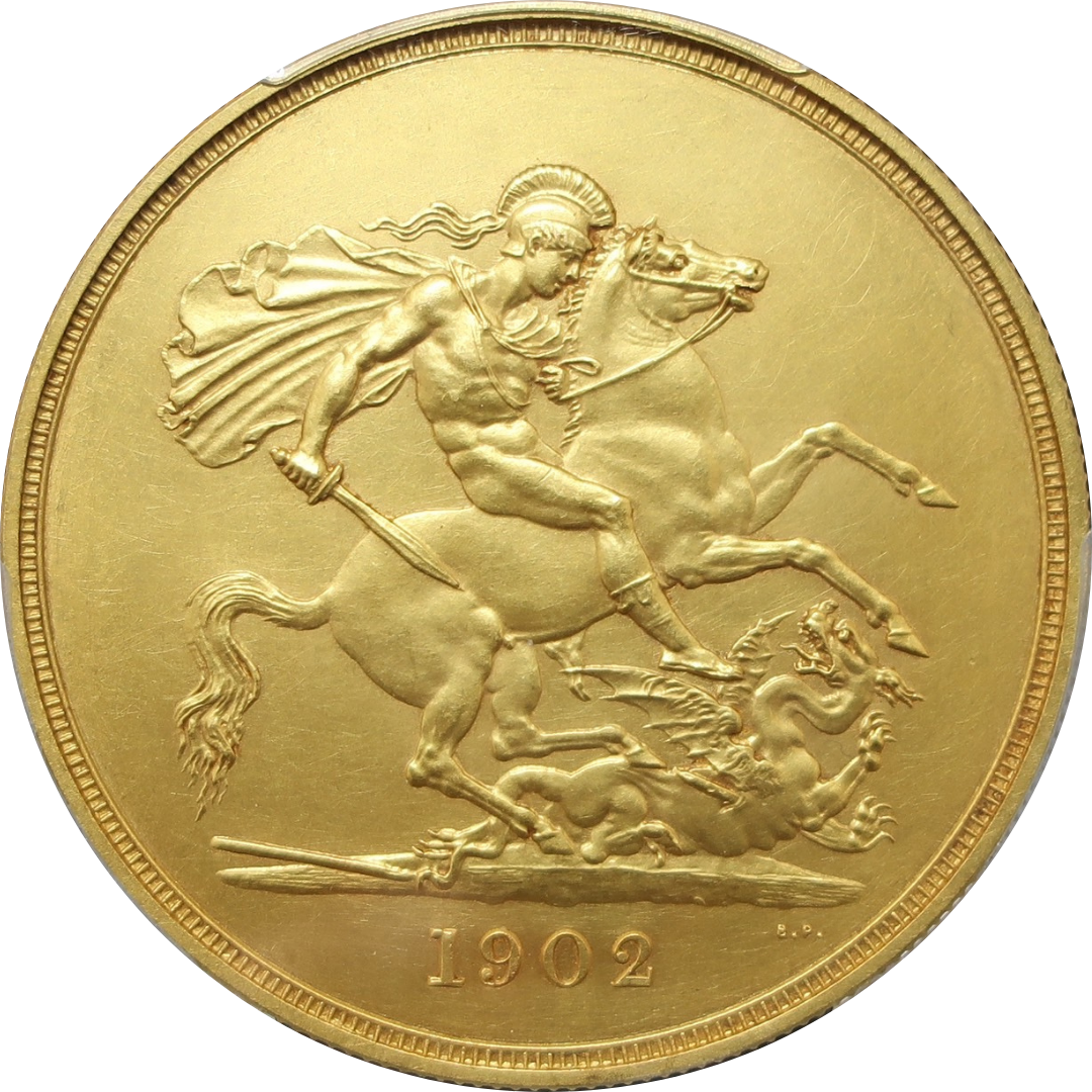 1902 イギリス 5ポンド金貨 エドワード7世 PF62 MATTE PCGS - CoinBlessing(コインブレッシング)