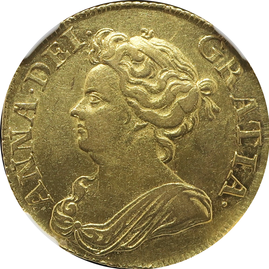 1713 イギリス ギニー金貨 アン女王 AU53 NGC