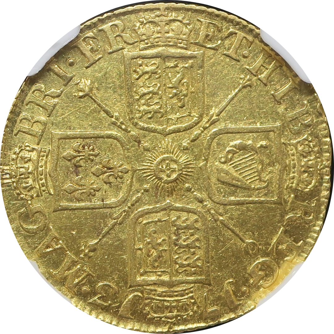 1713 イギリス ギニー金貨 アン女王 AU53 NGC