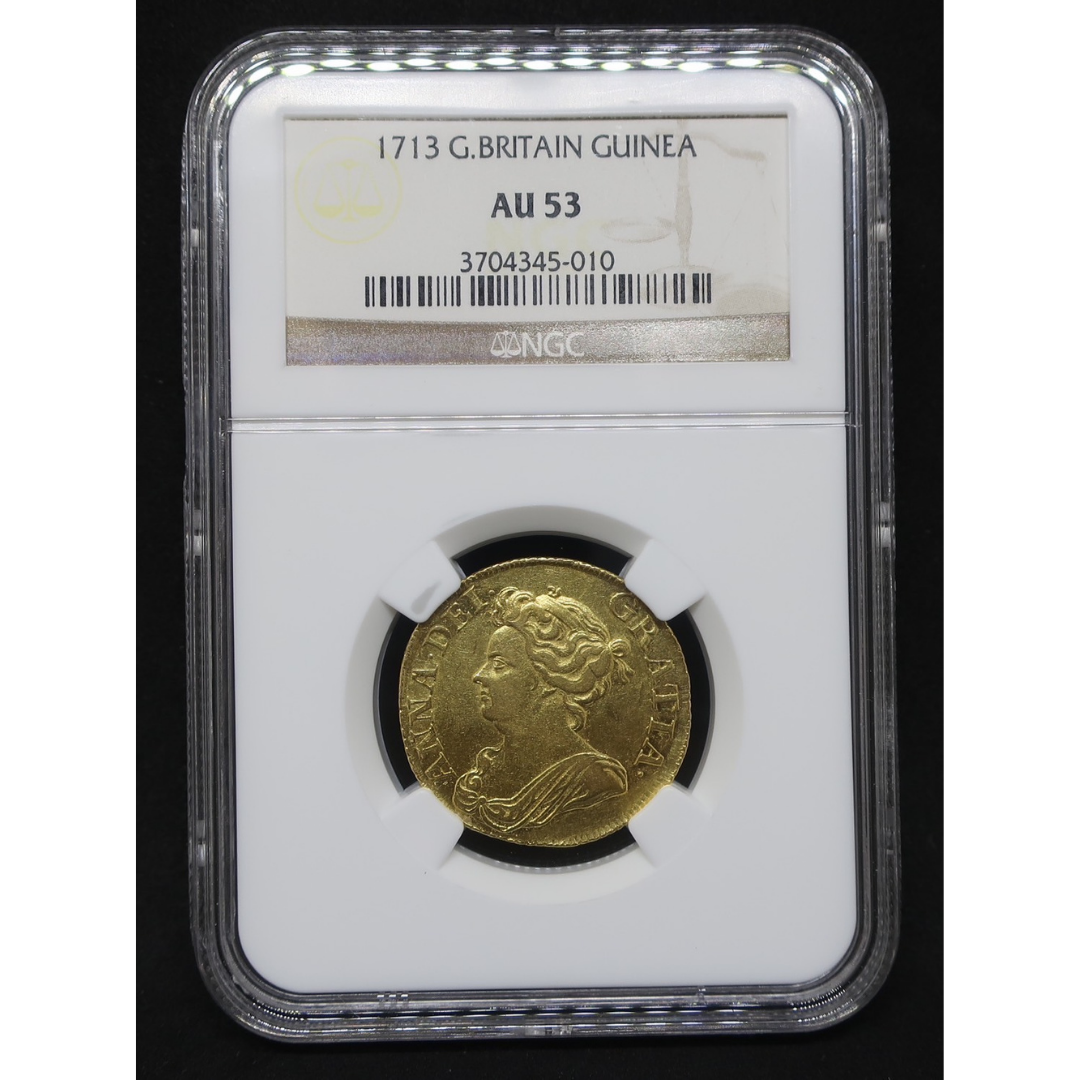 1713 イギリス ギニー金貨 アン女王 AU53 NGC
