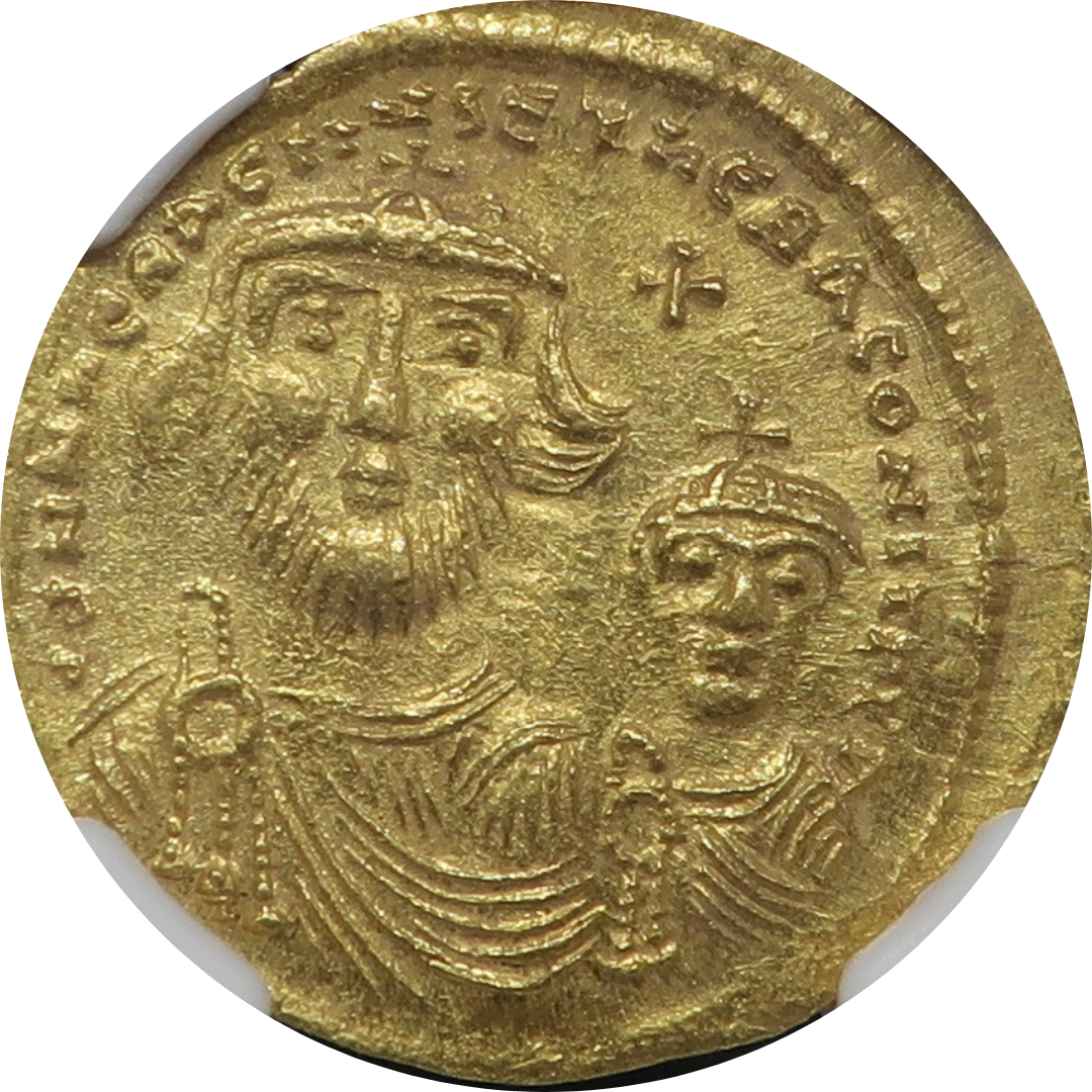 【ビザンチン】AD613-641 ビザンツ帝国 ソリダス金貨 MS5/5-4/5 NGC ヘラクリウス コンスタンティン - CoinBlessing(コインブレッシング)