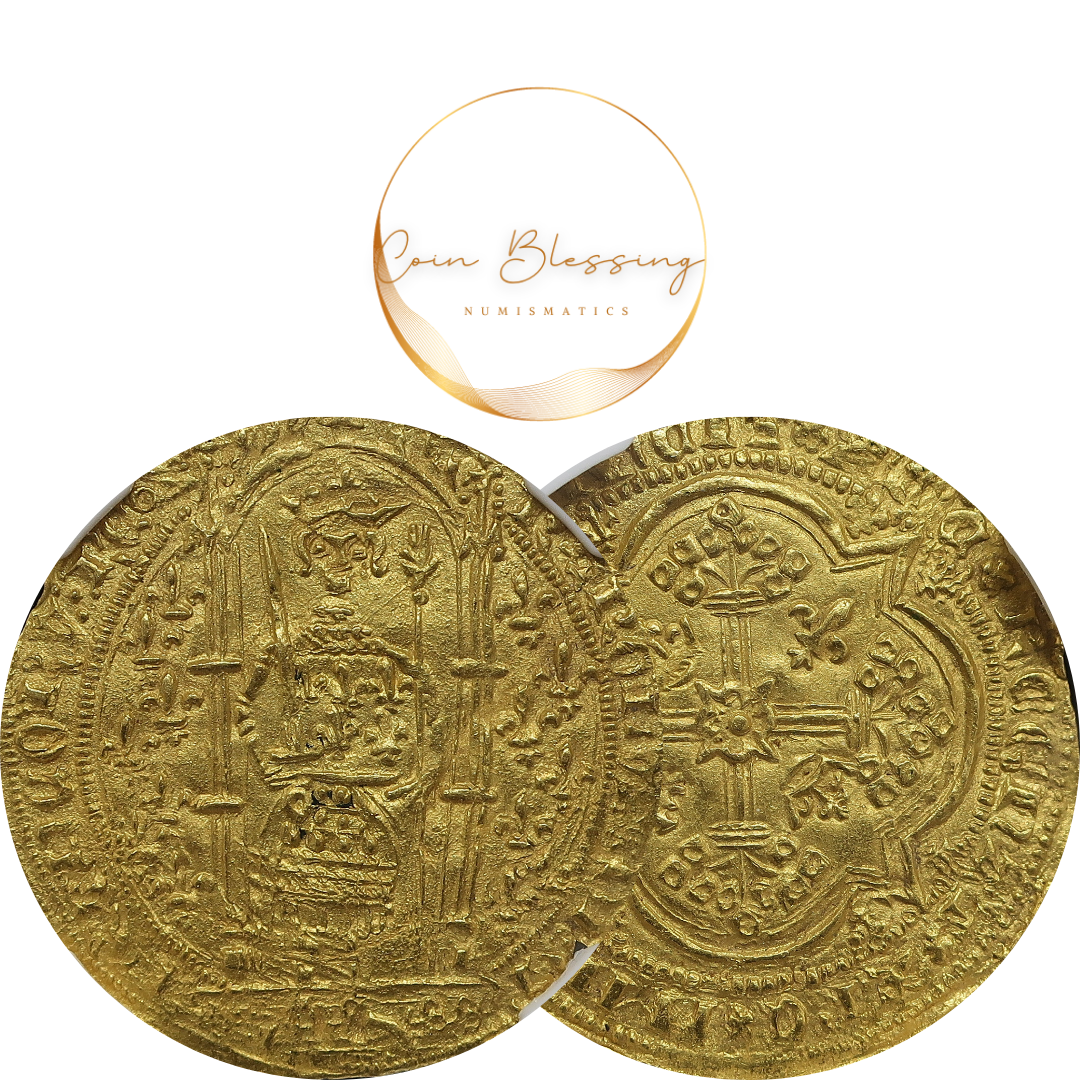 1364-1380 フランス フランカピエ金貨 MS63 NGC シャルル5世 image3