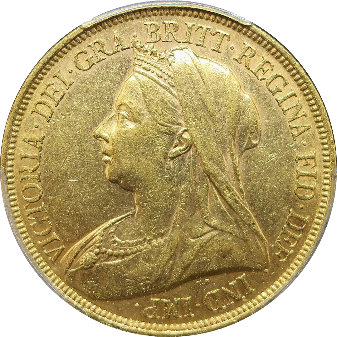 1893 イギリス 5ポンド金貨 AU55 PCGS image1