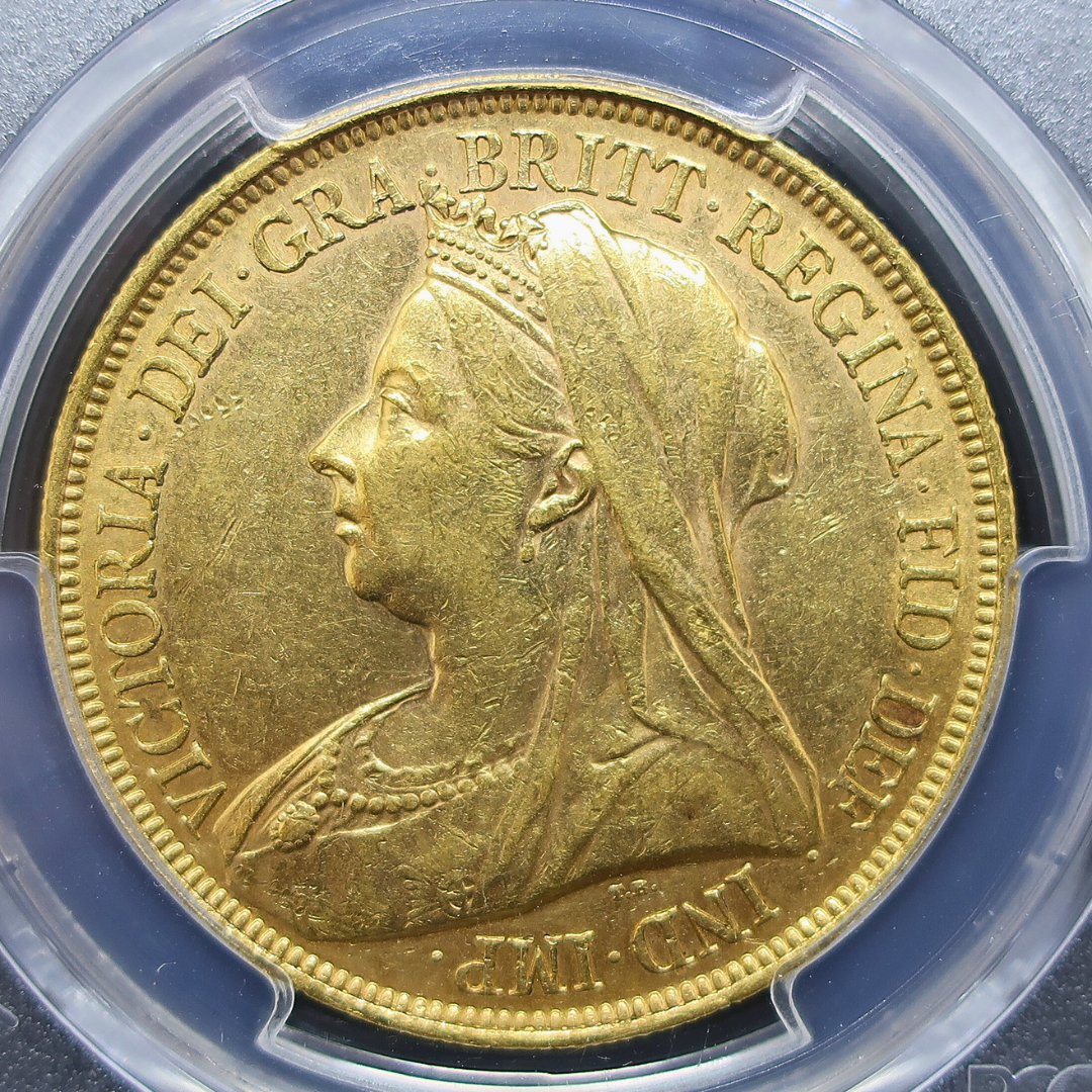 1893 イギリス 5ポンド金貨 AU55 PCGS image10