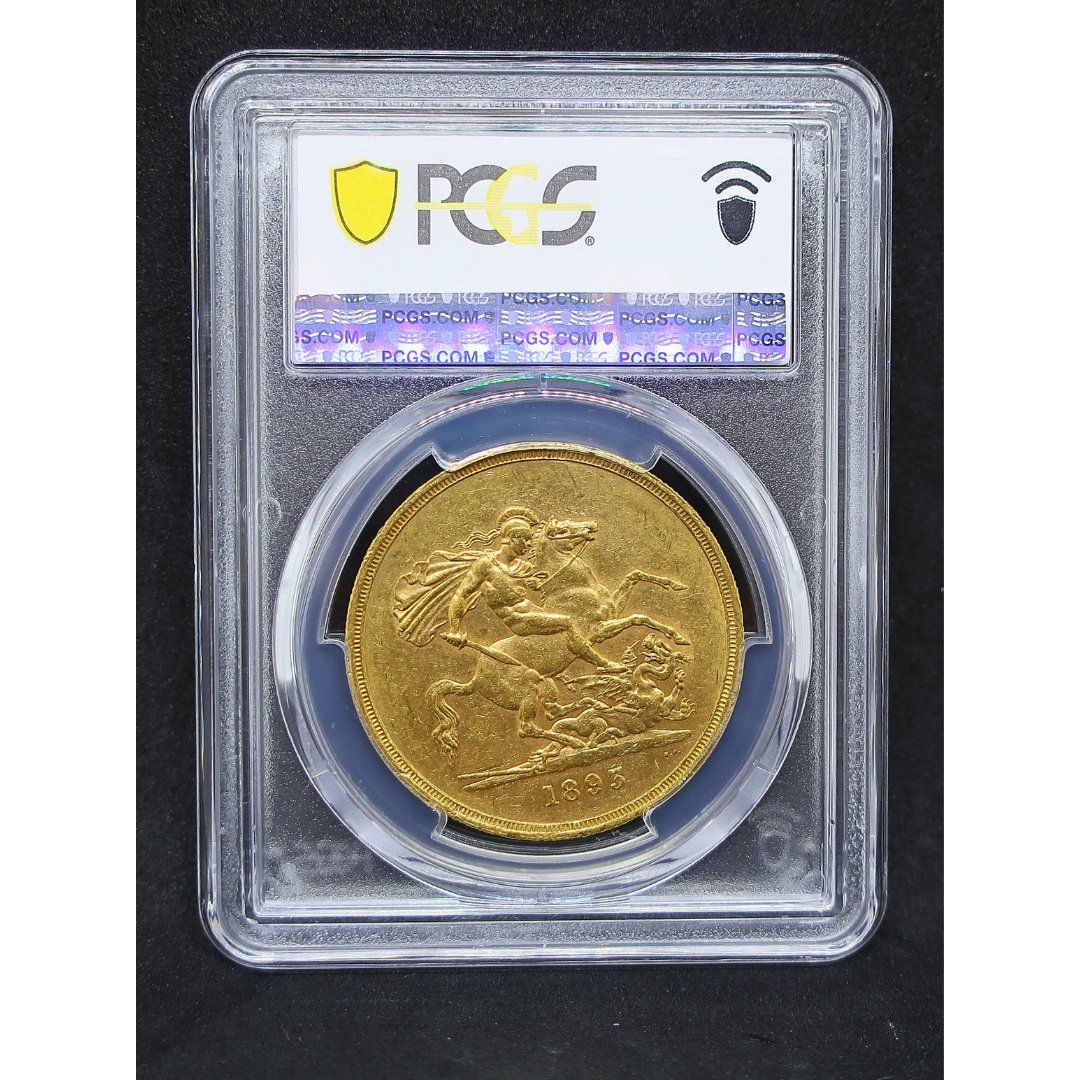 1893 イギリス 5ポンド金貨 AU55 PCGS image5