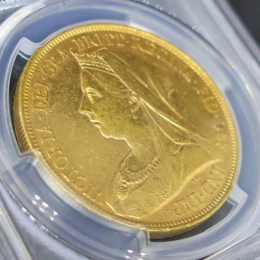 1893 イギリス 5ポンド金貨 AU55 PCGS image6