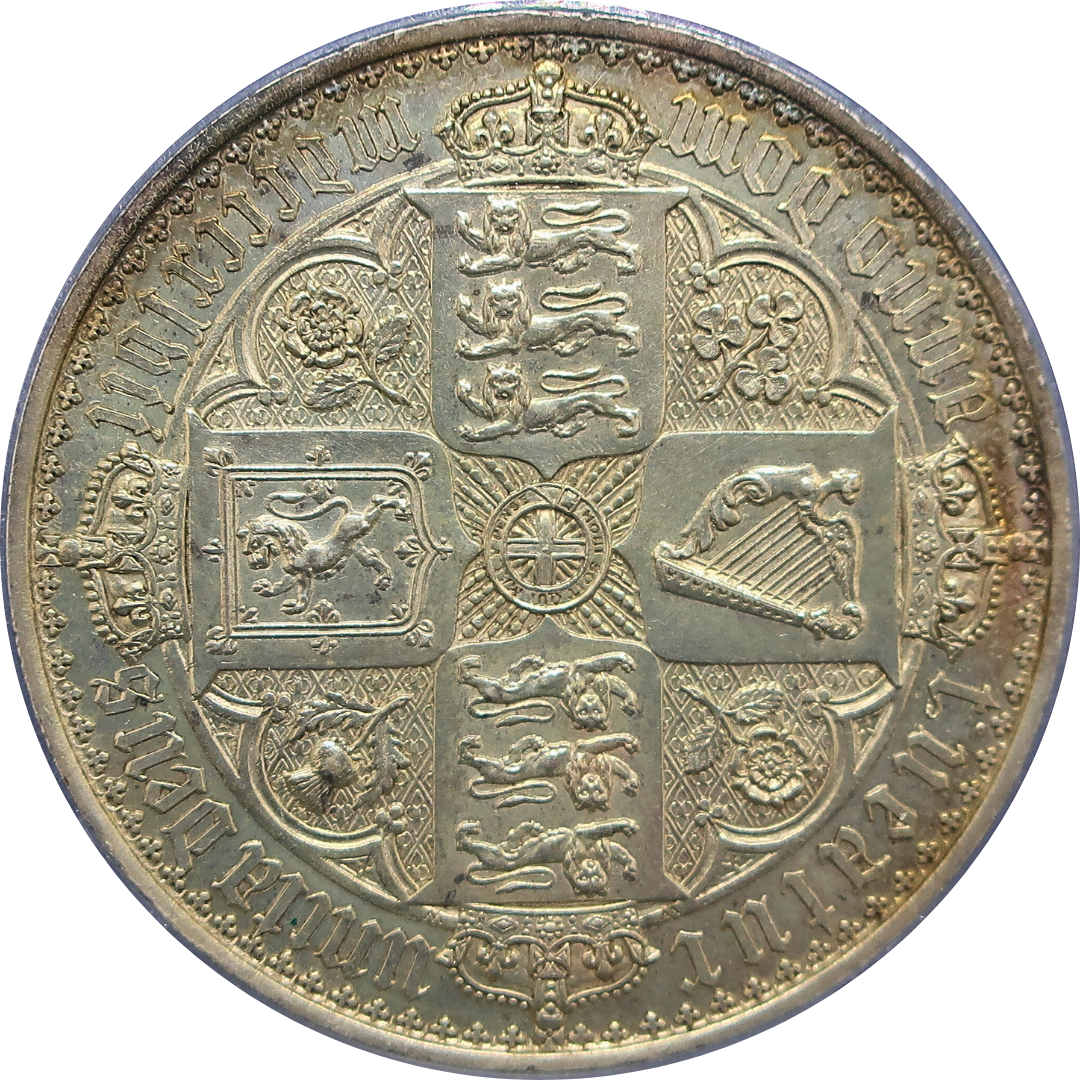 1847 イギリス ゴシッククラウン銀貨 ヴィクトリア女王 アンデシモ PR62 PCGS