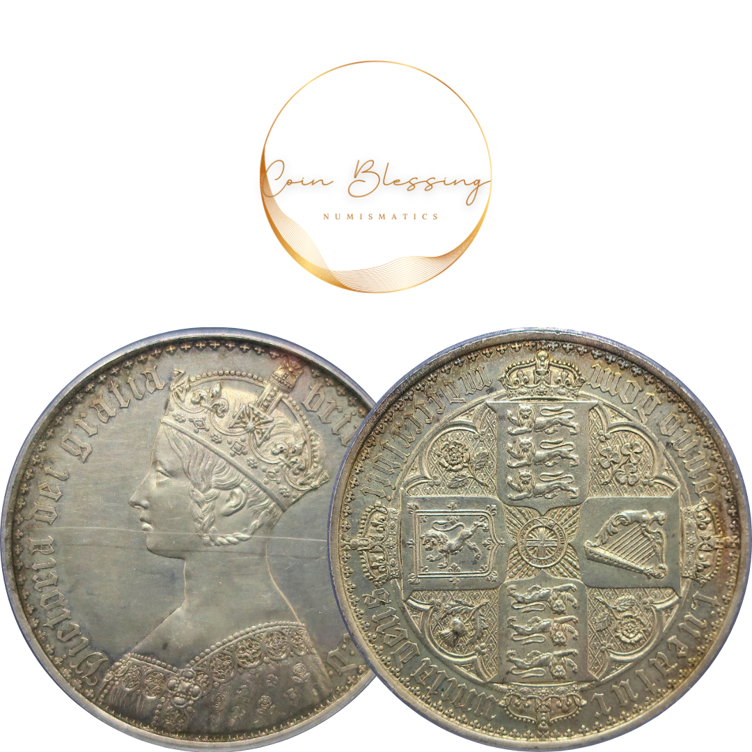 1847 イギリス ゴシッククラウン銀貨 ヴィクトリア女王 アンデシモ PR62 PCGS