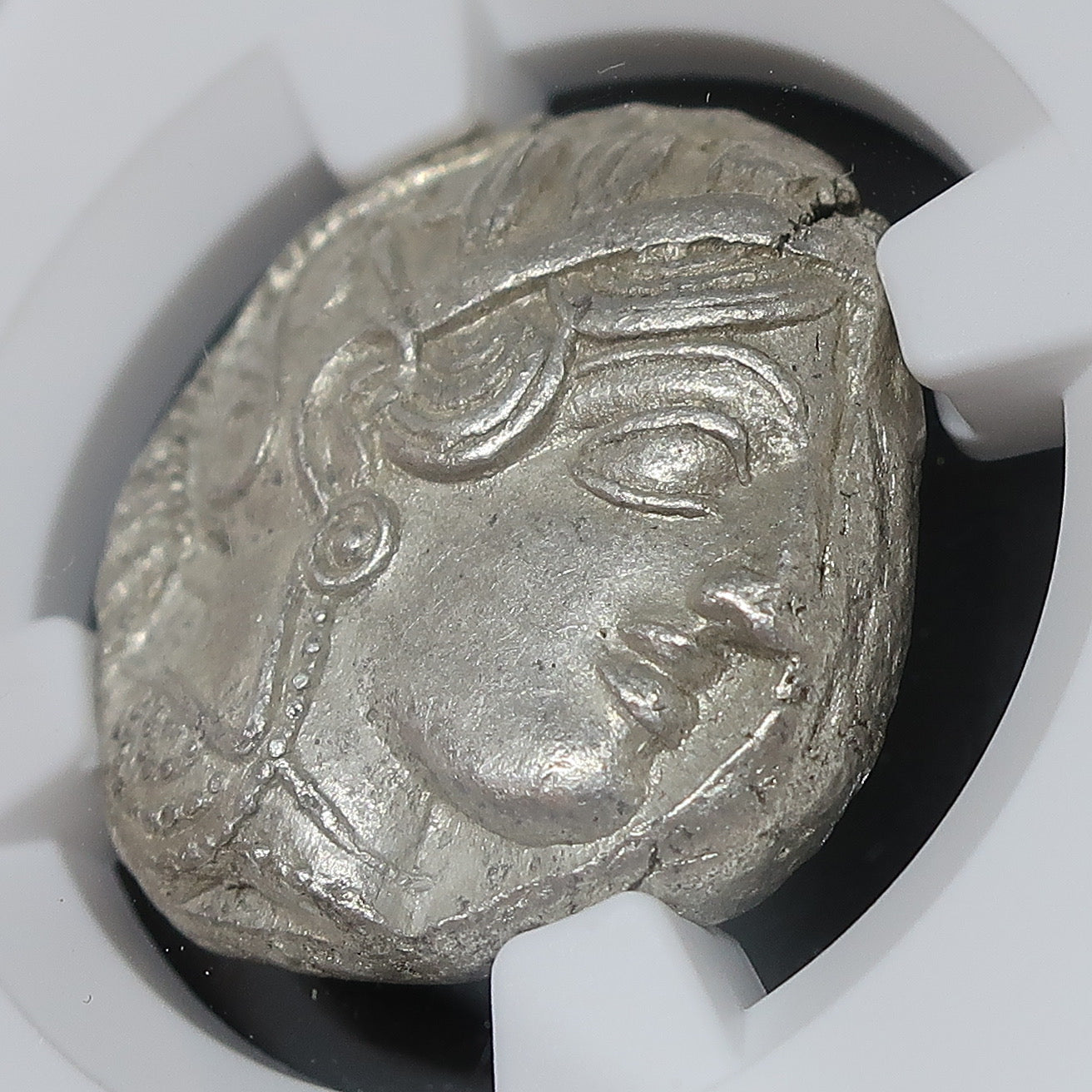 440-404 BC 古代ギリシャ アッティカ アテネ テトラドラクマ銀貨 NGC image7