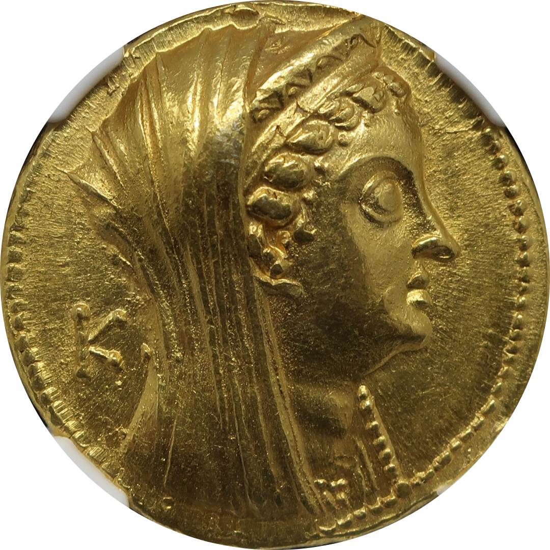270/68BC プトレマイオス朝 オクタドラクマ金貨 アルシノエ2世 ChAU NGC - CoinBlessing(コインブレッシング)