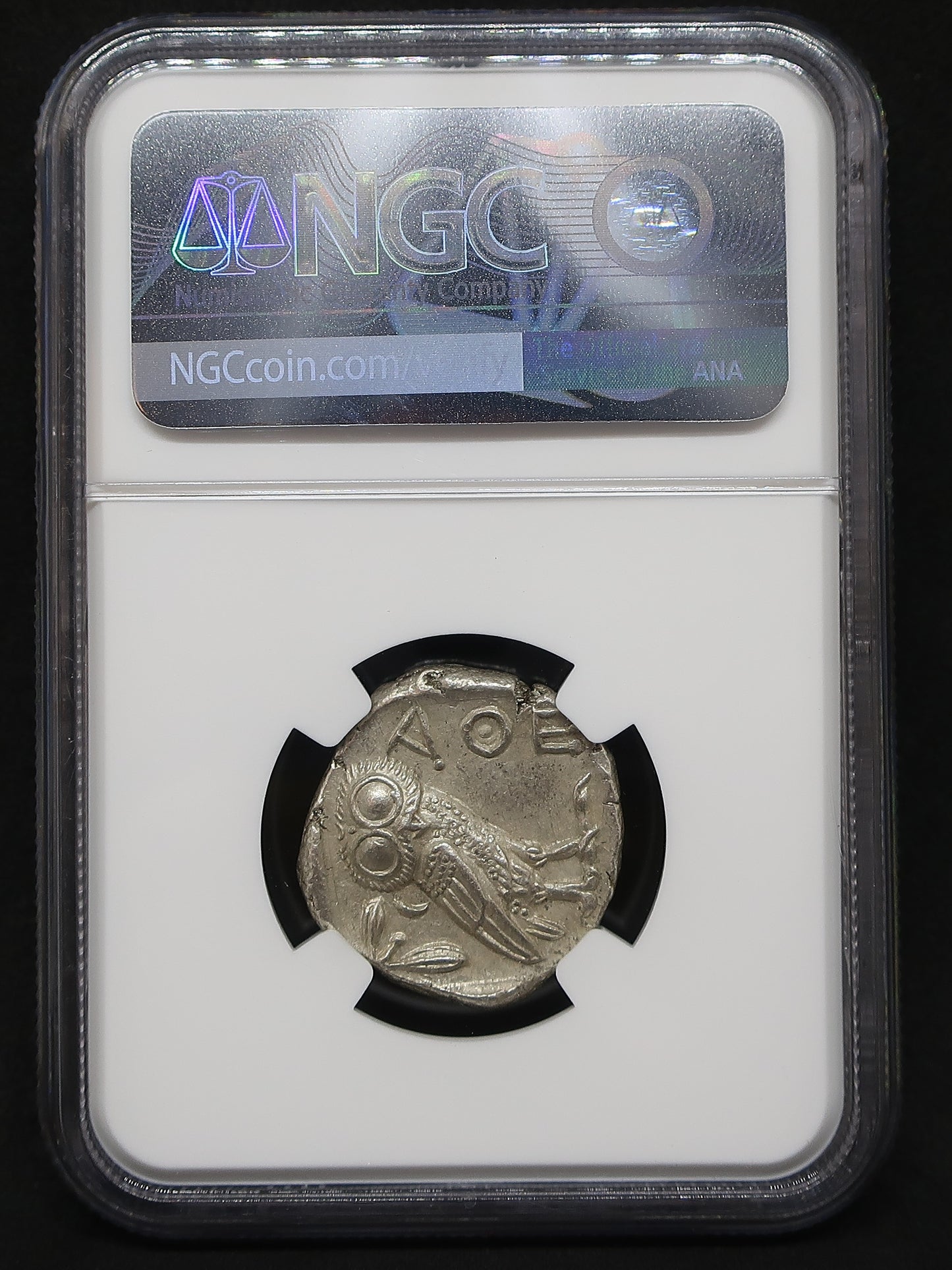 440-404 BC 古代ギリシャ アッティカ アテネ テトラドラクマ銀貨 NGC image5
