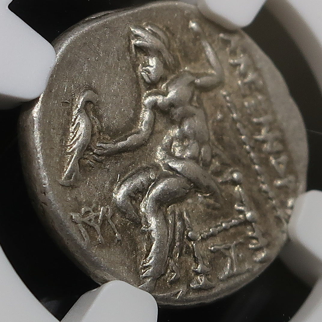 336-323 BC 古代マケドニア ドラクマ銀貨 アレキサンダー3世 ChXF5/5-5/5 NGC image7