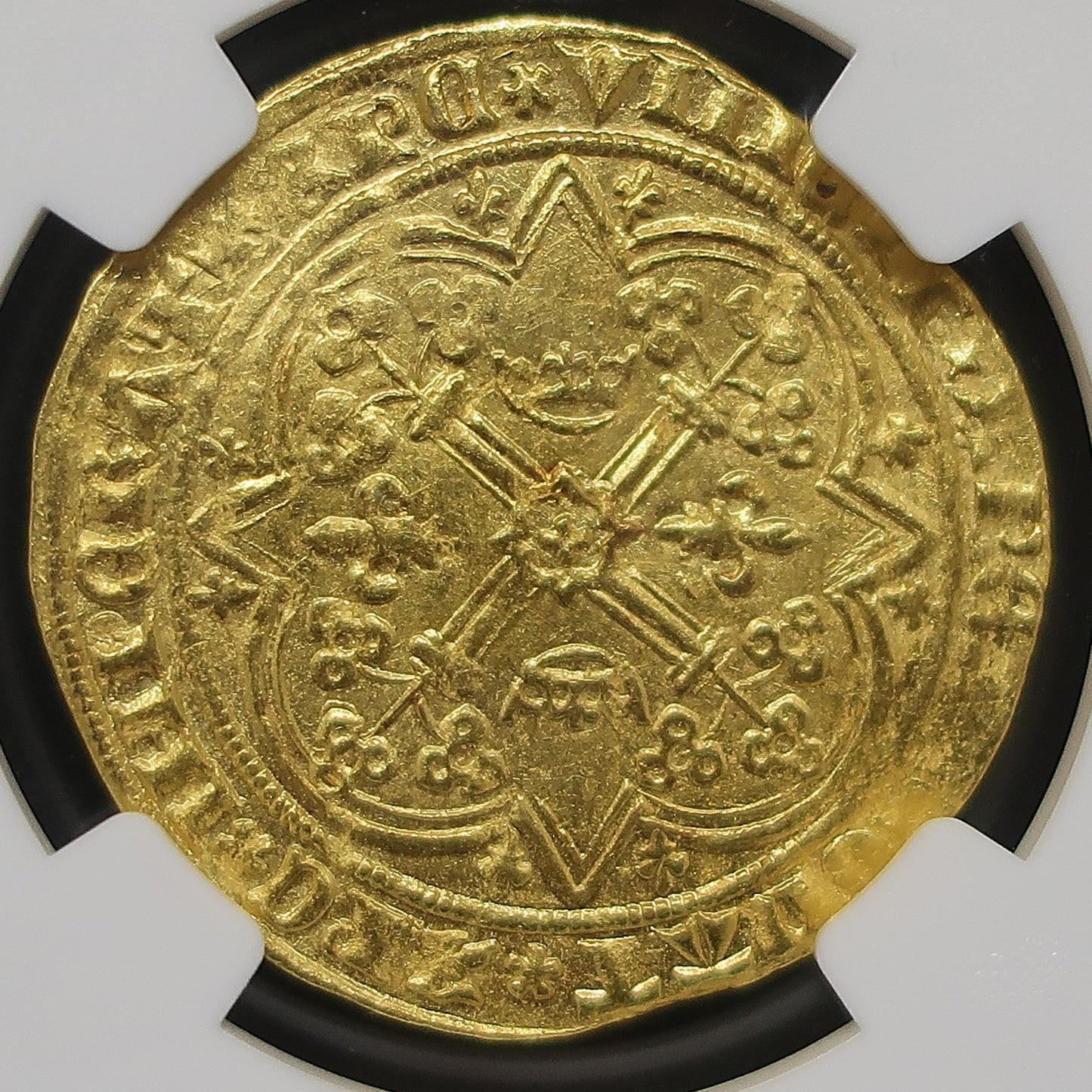 【賢明王】1364-1380 フランス フランカ・ピエ金貨 MS63 NGC シャルル5世 百年戦争