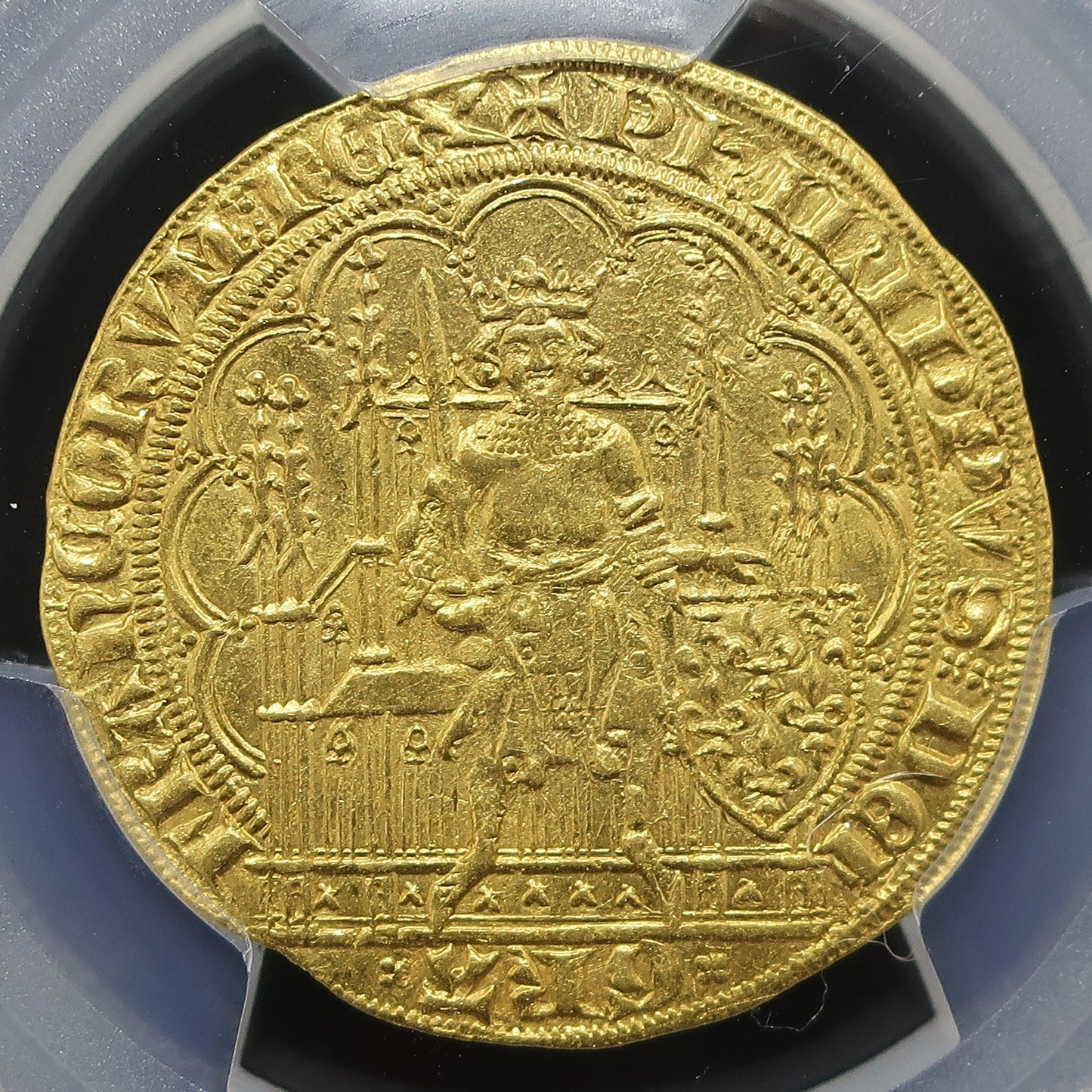 1328-50 フランス エキュドール金貨 フランカシェーズ MS62 PCGS鑑定済み image11