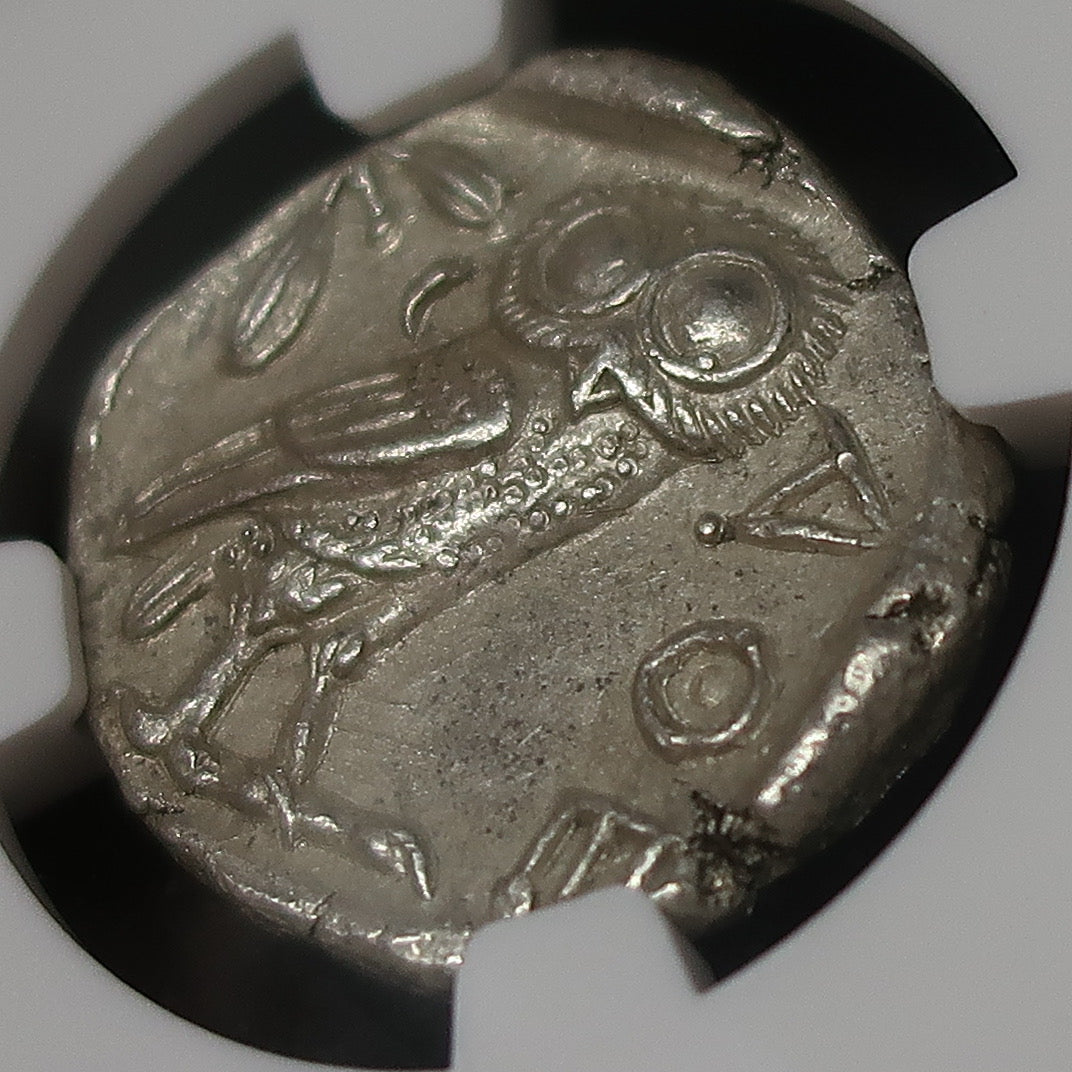 440-404 BC 古代ギリシャ アッティカ アテネ テトラドラクマ銀貨 NGC image6