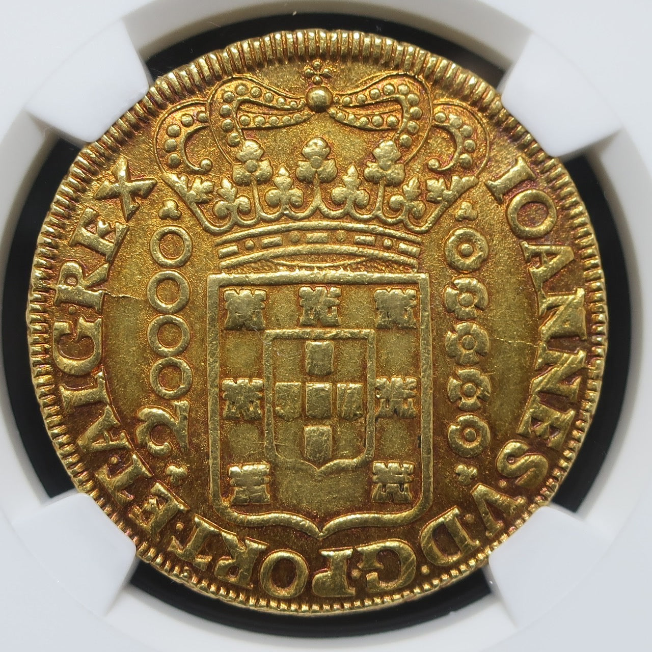 【超大型金貨!】1725M ブラジル 20000レイス 超大型金貨 MS62 NGC