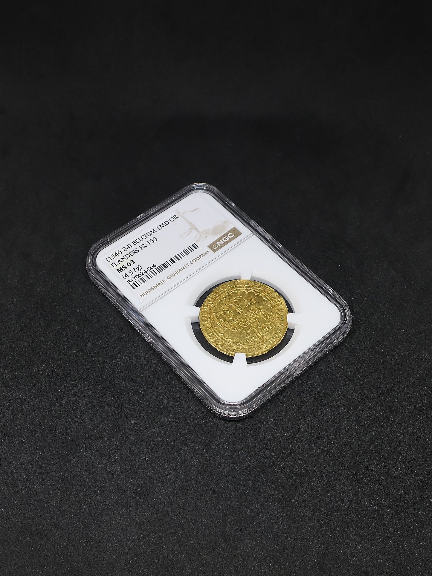 【神の子羊】1346-1384 ベルギー ルイ・デ・マーレ ムートンドール金貨 MS63 NGC