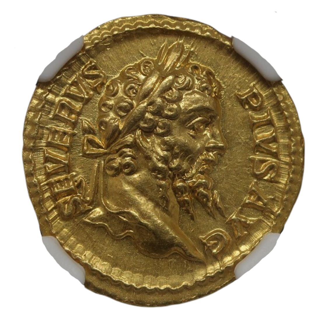 AD193-211 ローマ帝国 アウレウス金貨 セプティミウス セウェルス MS5 