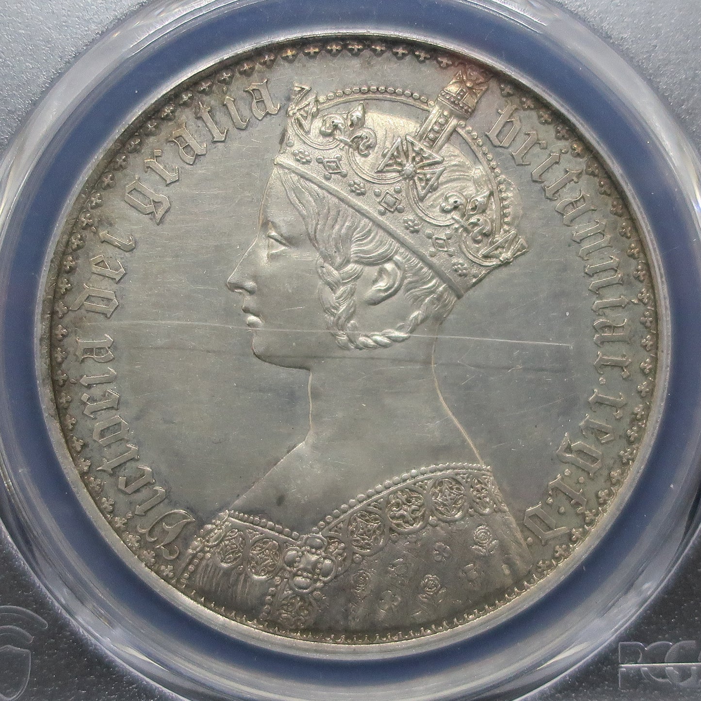 1847 イギリス ゴシッククラウン銀貨 ヴィクトリア女王 アンデシモ PR62 PCGS