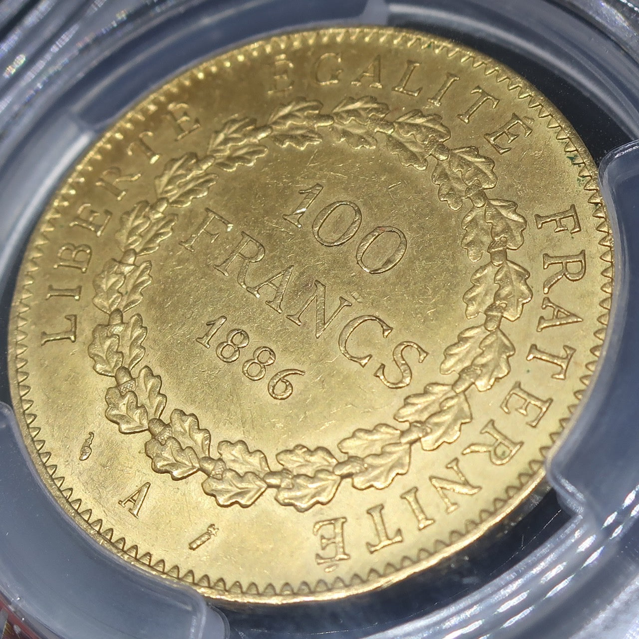 【幸運を運ぶ守護天使】1886A フランス 100フラン金貨 エンジェル金貨 MS64 PCGS