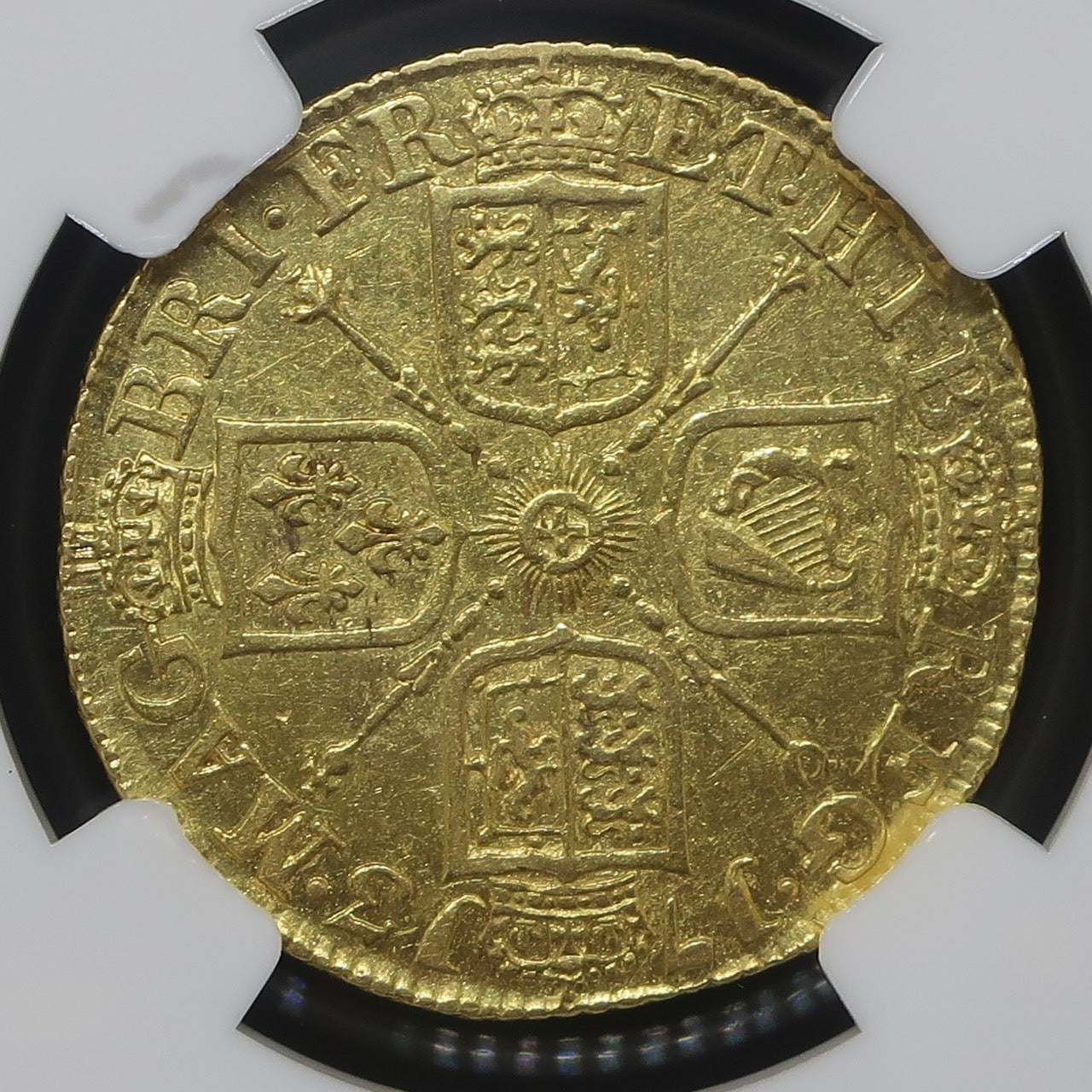 1713 イギリス ギニー金貨 アン女王 AU53 NGC