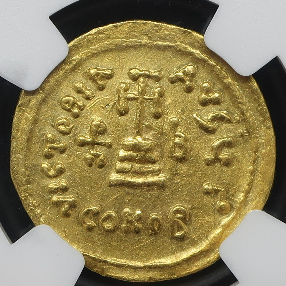 【3人の皇帝】AD632-641 ビザンツ帝国 ソリダス金貨 ビザンチン ChAU5/5-3/5 NGC ヘラクリウス コンスタンティン ヘラクロナス