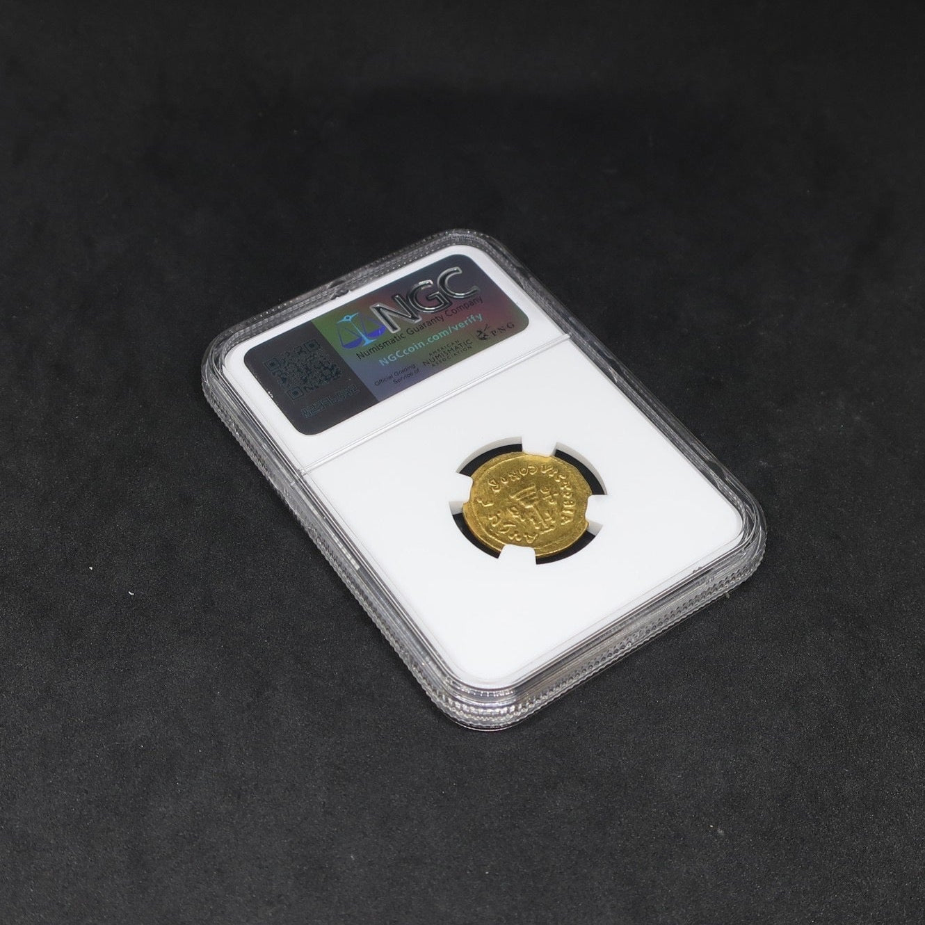 【3人の皇帝】AD632-641 ビザンツ帝国 ソリダス金貨 ビザンチン ChAU5/5-3/5 NGC ヘラクリウス コンスタンティン ヘラクロナス