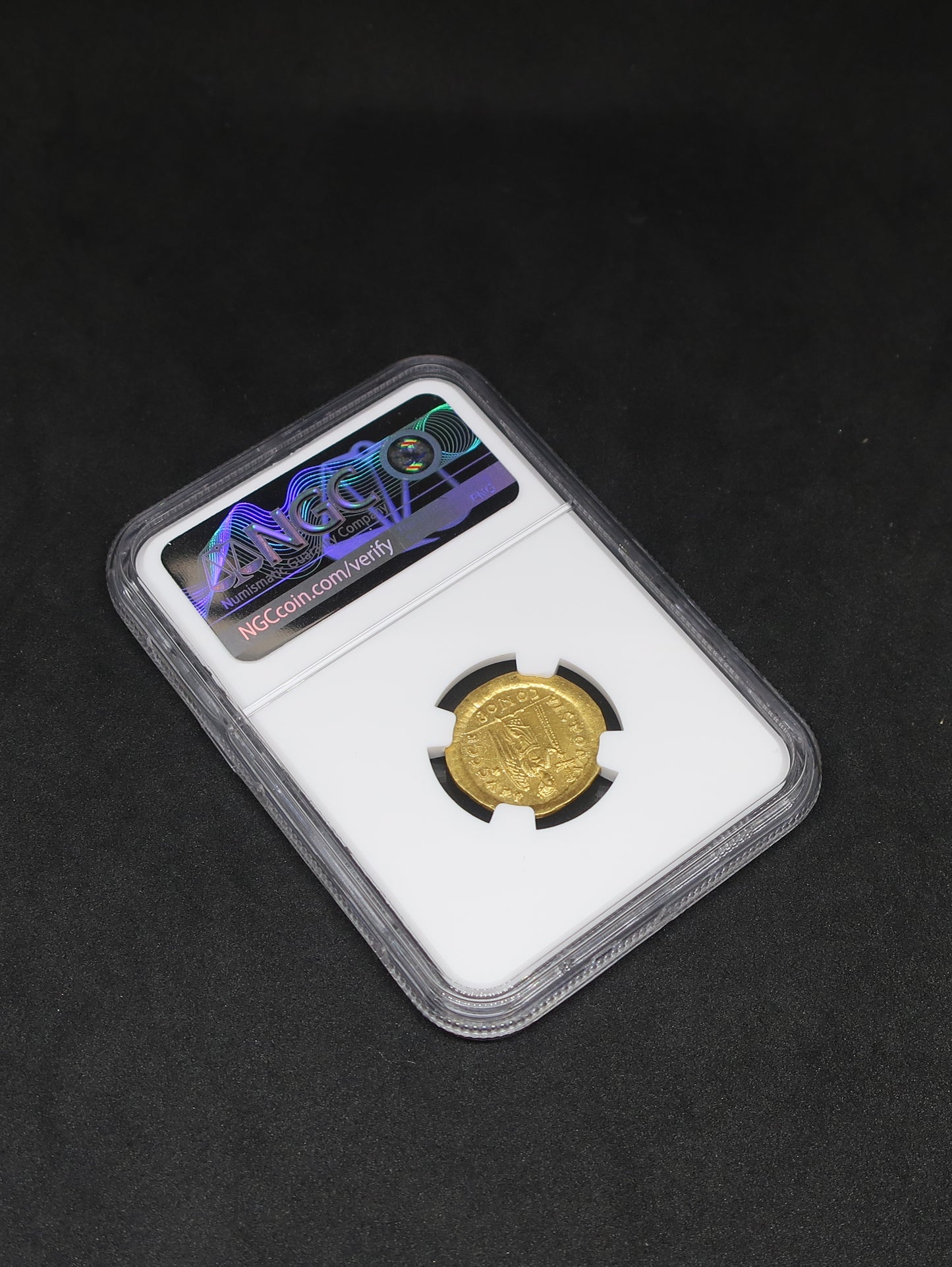 AD491-518 ビザンツ帝国 ソリダス金貨 アナスタシウス MS5/5-4/5 NGC