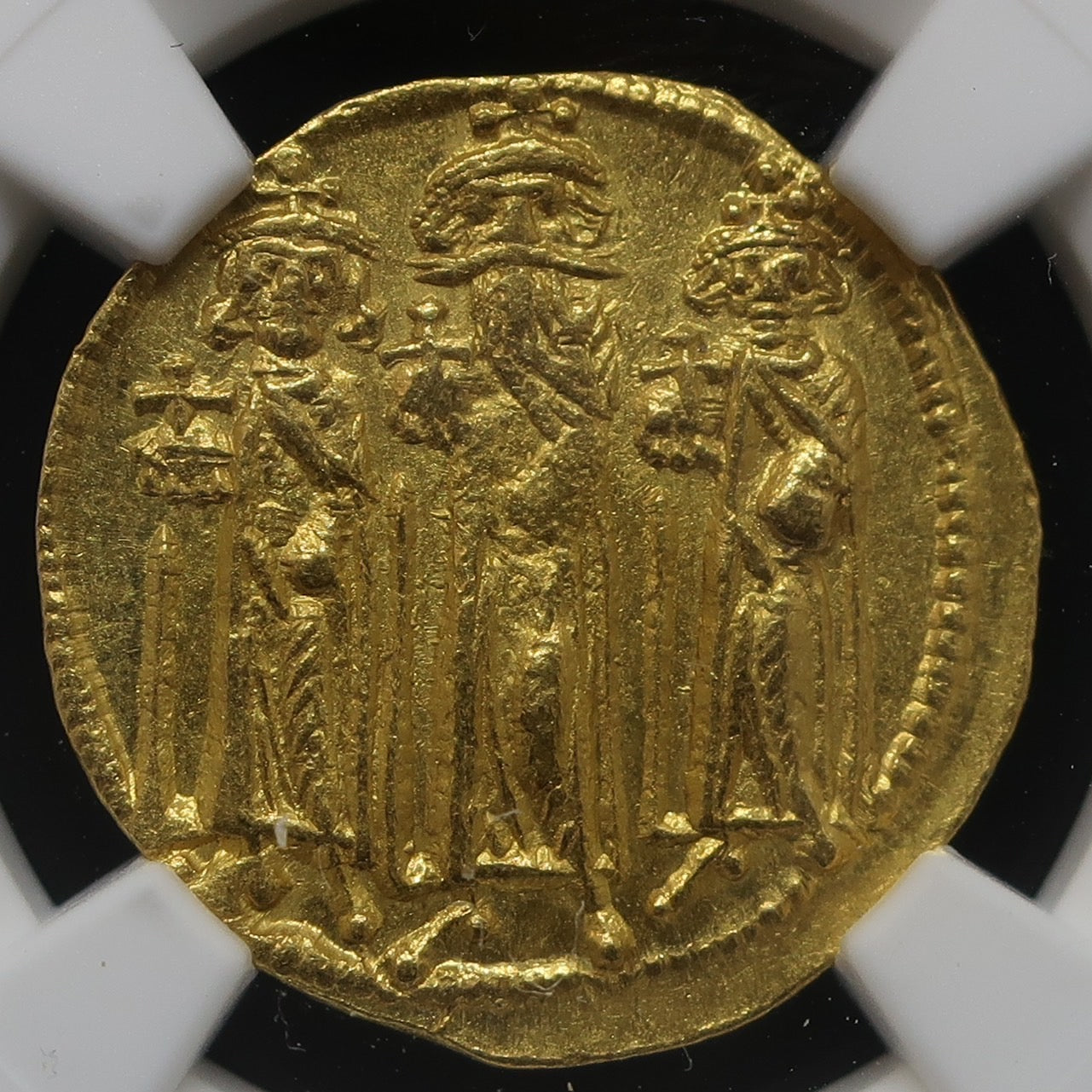 AD632-641 ビザンツ帝国 ソリダス金貨 ビザンチン AU5/5-5/5 NGC鑑定済み image11