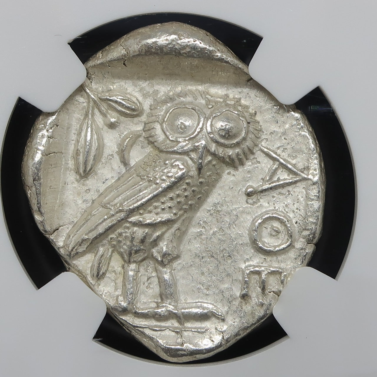 440-404 BC 古代ギリシャ アッティカ アテネ テトラドラクマ銀貨 MS5/5-3/5 NGC