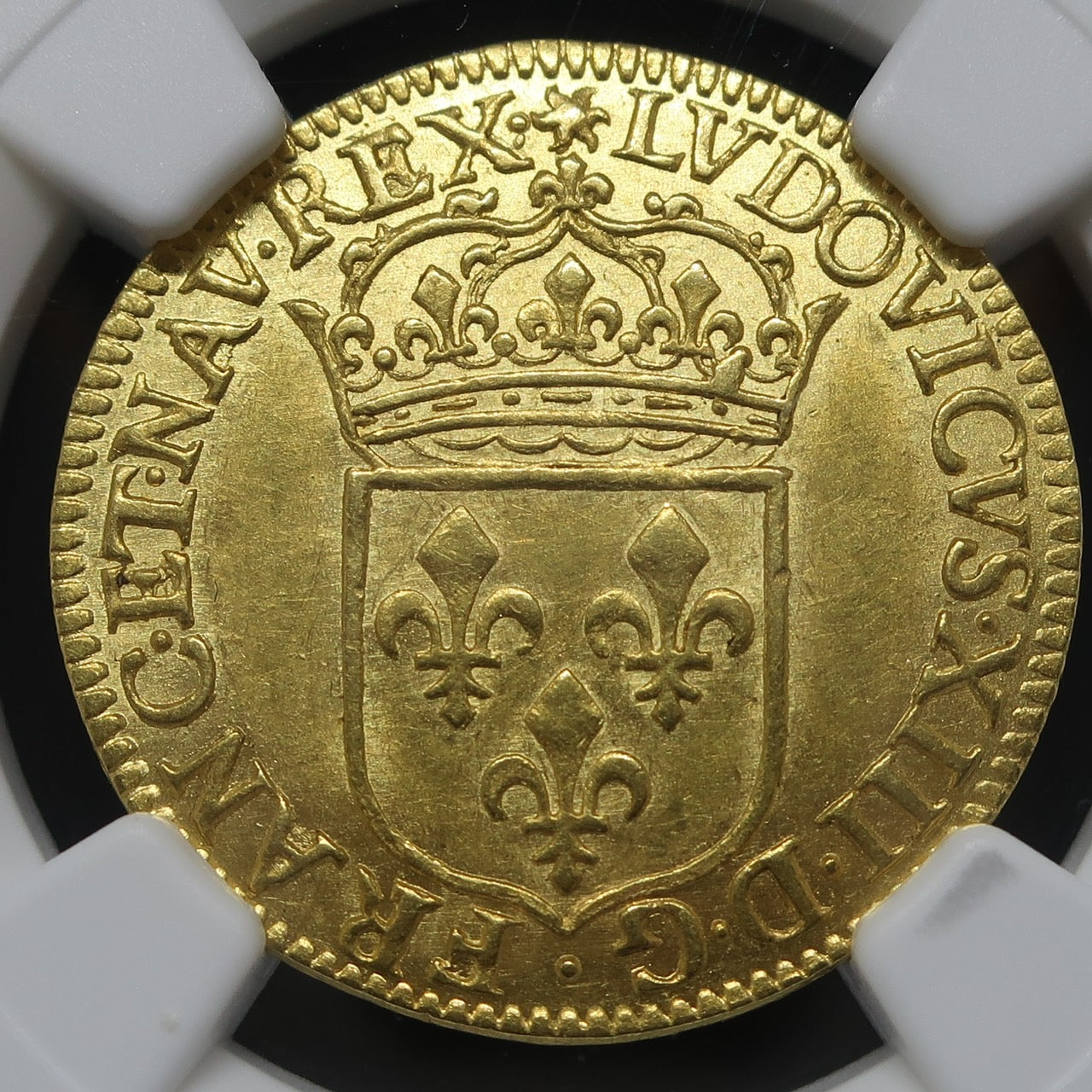 1642A フランス エキュドール金貨 ルイ13世 MS61 NGC
