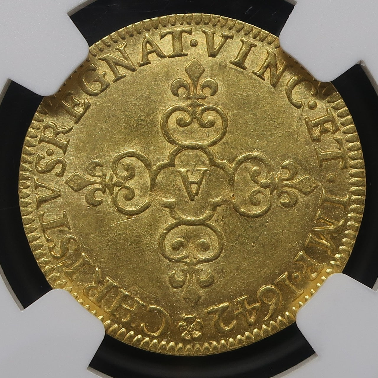 1642A フランス エキュドール金貨 ルイ13世 MS61 NGC