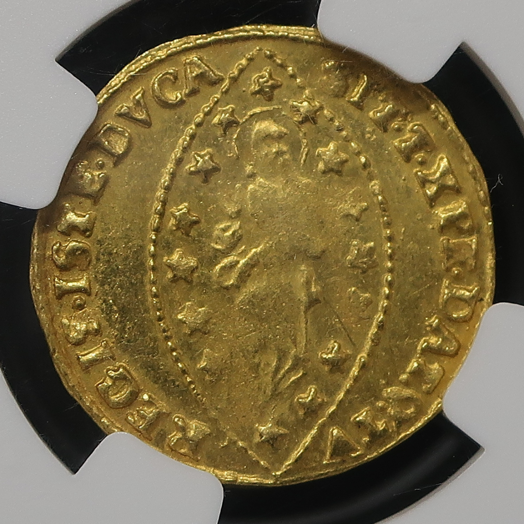 1789-97 イタリア ヴェネツィア共和国 ゼッキーノ金貨 ルドヴィコ・マニン MS63 NGC鑑定済み 裏面拡大画像