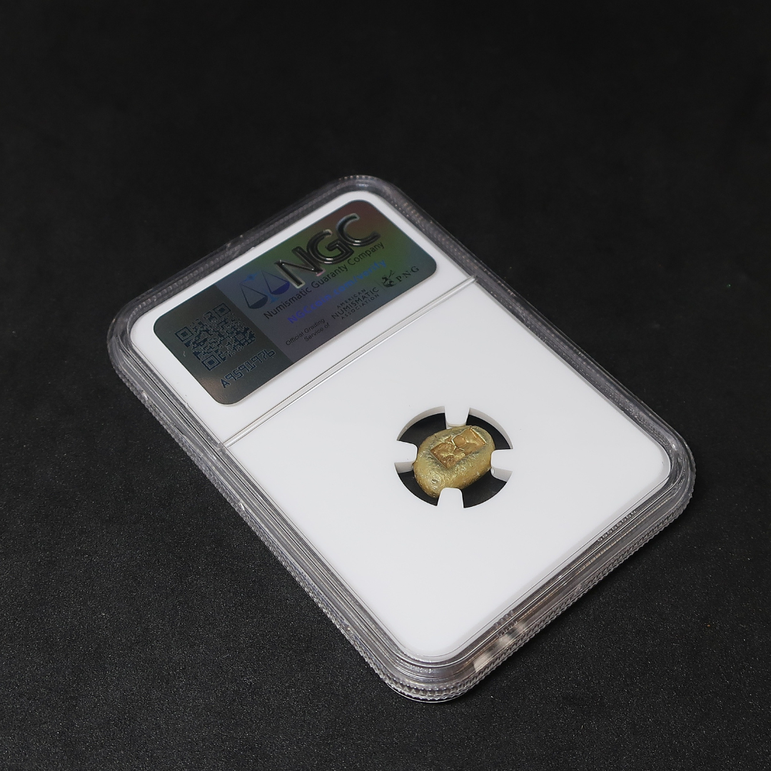 【期間限定】610-546BC リディア帝国 1/3スタテル金貨 エレクトラム ChXF 4/5-4/5 NGC - CoinBlessing(コインブレッシング)