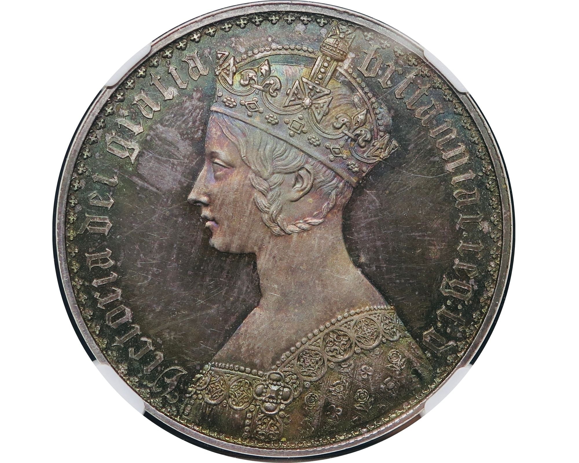 Y-93☆1847年イギリスヴィクトリア女王ゴチッククラウン銀貨 - 貨幣