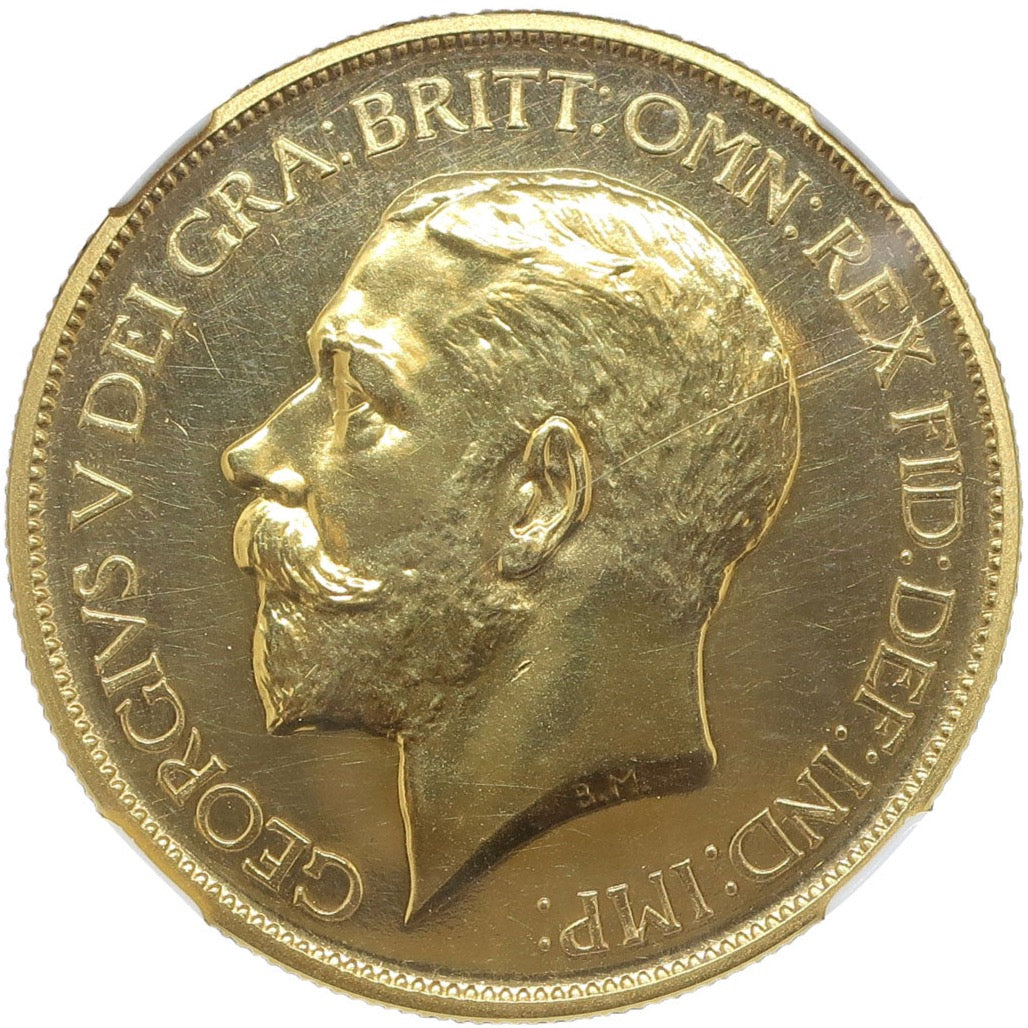 イギリス 1911 ジョージ5世 5ポンド金貨 PF62 単年度発行2812枚
