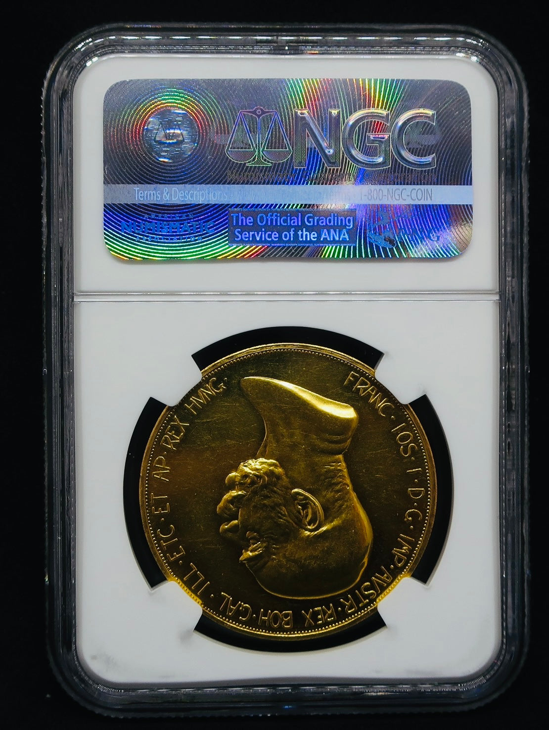 オーストリア 雲上の女神 1908 フランツ・ヨーゼフ1世 100コロナ 60周年記念金貨 NGC PF61 プルーフ61 - CoinBlessing